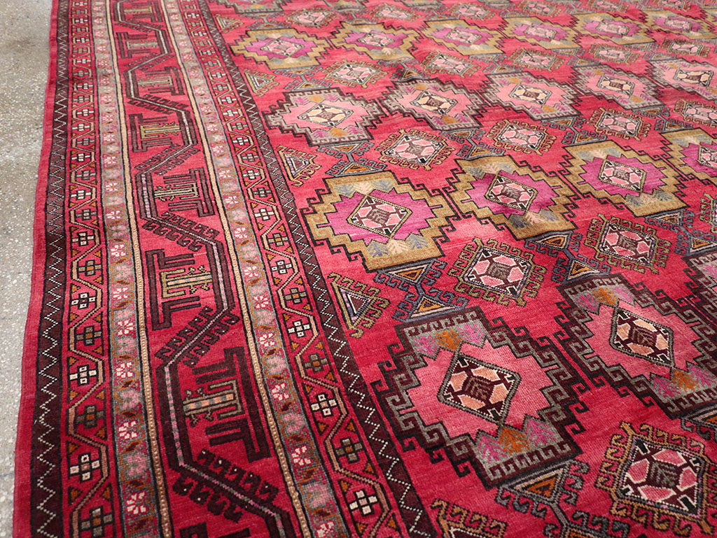 Vintage Central Asia Turkoman Room Size Carpet, No.30601 - Gsblank