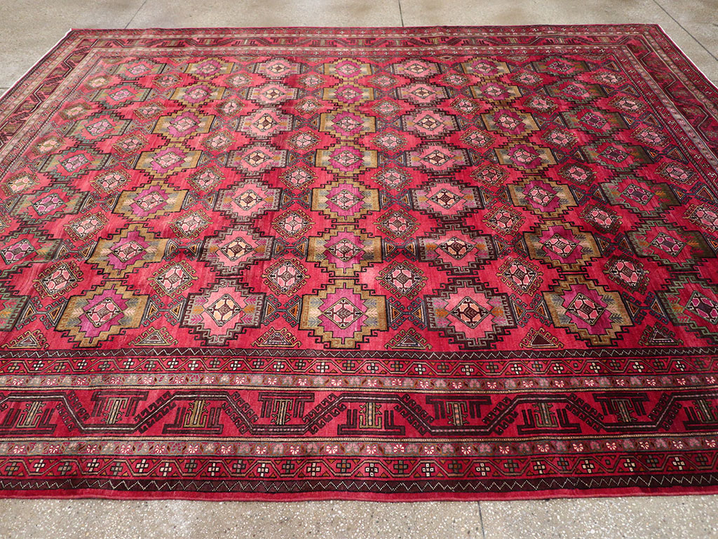 Vintage Central Asia Turkoman Room Size Carpet, No.30601 - Gsblank