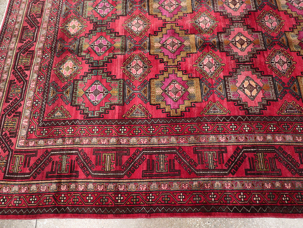 Vintage Central Asia Turkoman Room Size Carpet, No.30601 - Gsblank