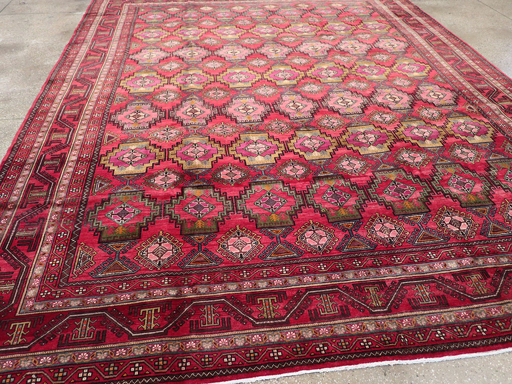 Vintage Central Asia Turkoman Room Size Carpet, No.30601 - Gsblank
