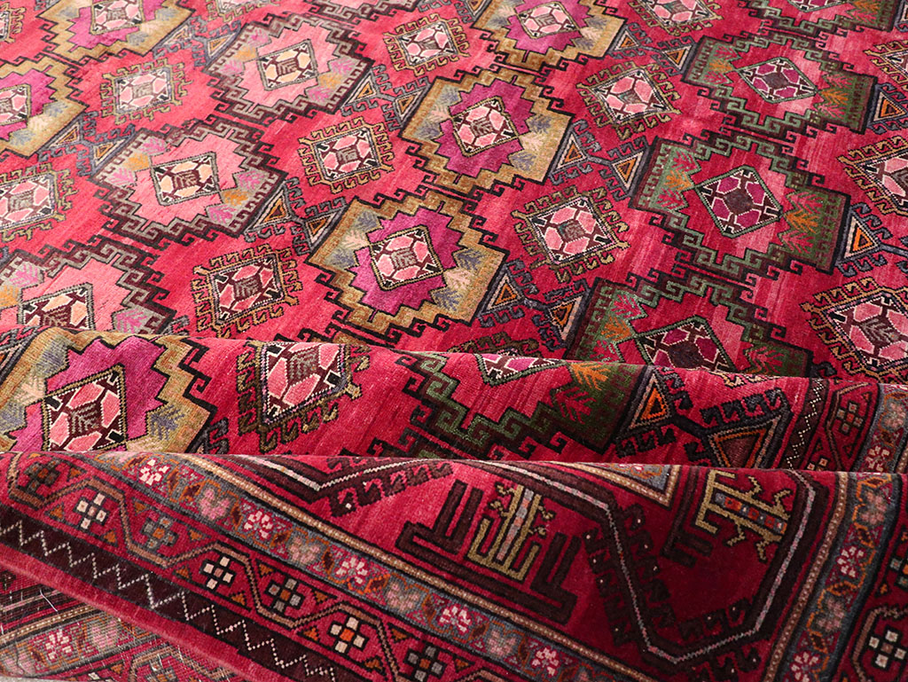 Vintage Central Asia Turkoman Room Size Carpet, No.30601 - Gsblank