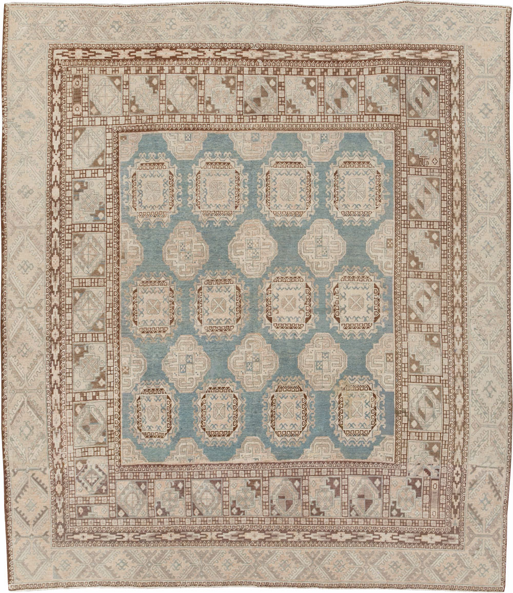 Antique East Turkestan Khotan Small Square Room Size Carpet, No.30608 - Gsblank