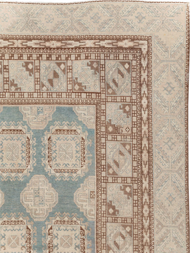 Antique East Turkestan Khotan Small Square Room Size Carpet, No.30608 - Gsblank