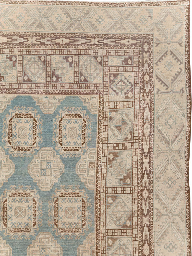 Antique East Turkestan Khotan Small Square Room Size Carpet, No.30608 - Gsblank