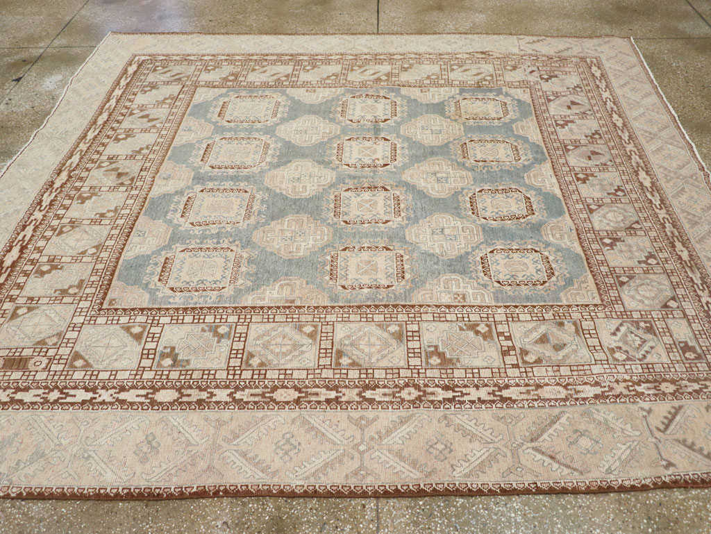 Antique East Turkestan Khotan Small Square Room Size Carpet, No.30608 - Gsblank