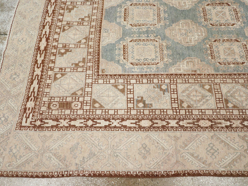 Antique East Turkestan Khotan Small Square Room Size Carpet, No.30608 - Gsblank