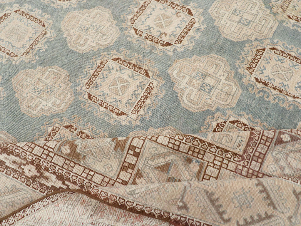 Antique East Turkestan Khotan Small Square Room Size Carpet, No.30608 - Gsblank