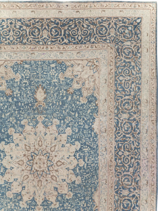 Vintage Persian Mashad Room Size Carpet, No.30609 - Gsblank