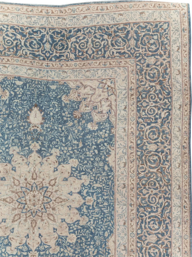 Vintage Persian Mashad Room Size Carpet, No.30609 - Gsblank