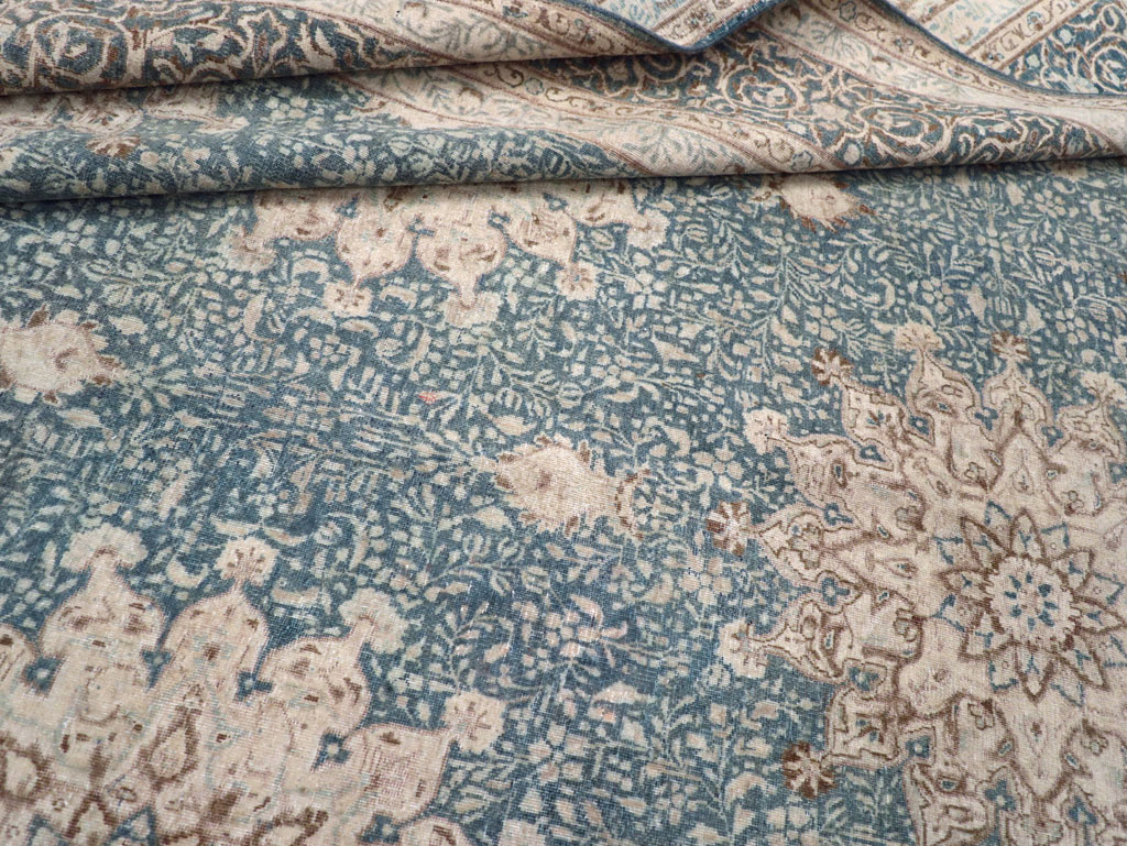 Vintage Persian Mashad Room Size Carpet, No.30609 - Gsblank