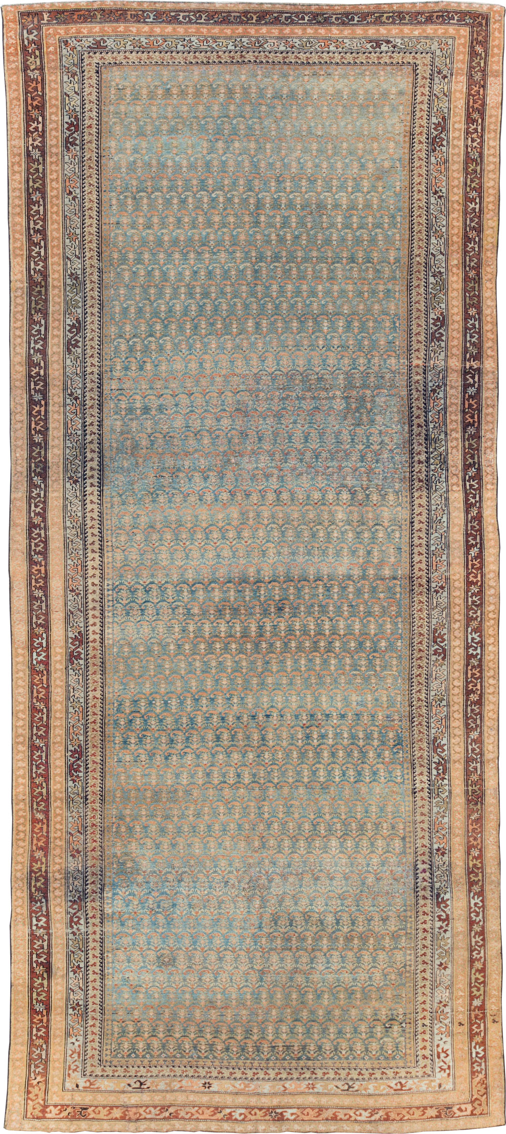 Antique Persian Kurd Large Gallery Carpet, No.30610 - Gsblank