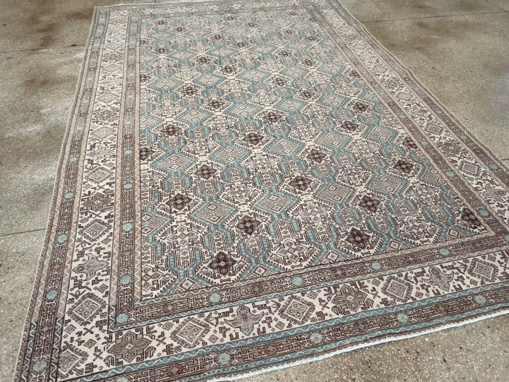 Vintage Persian Tabriz Small Room Size Carpet, No.30614 - Gsblank