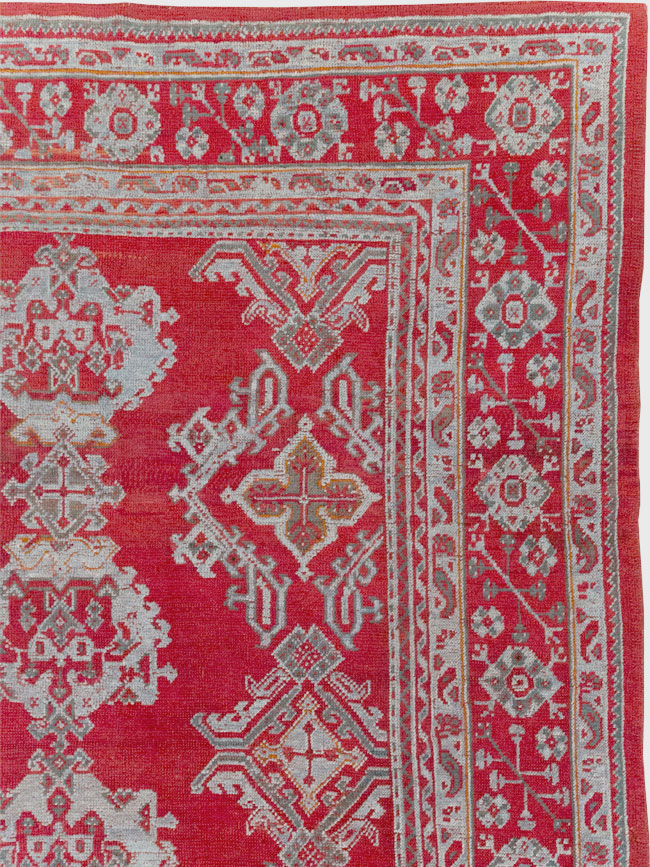 Vintage Turkish Oushak Square Room Size Carpet, No.30618 - Gsblank