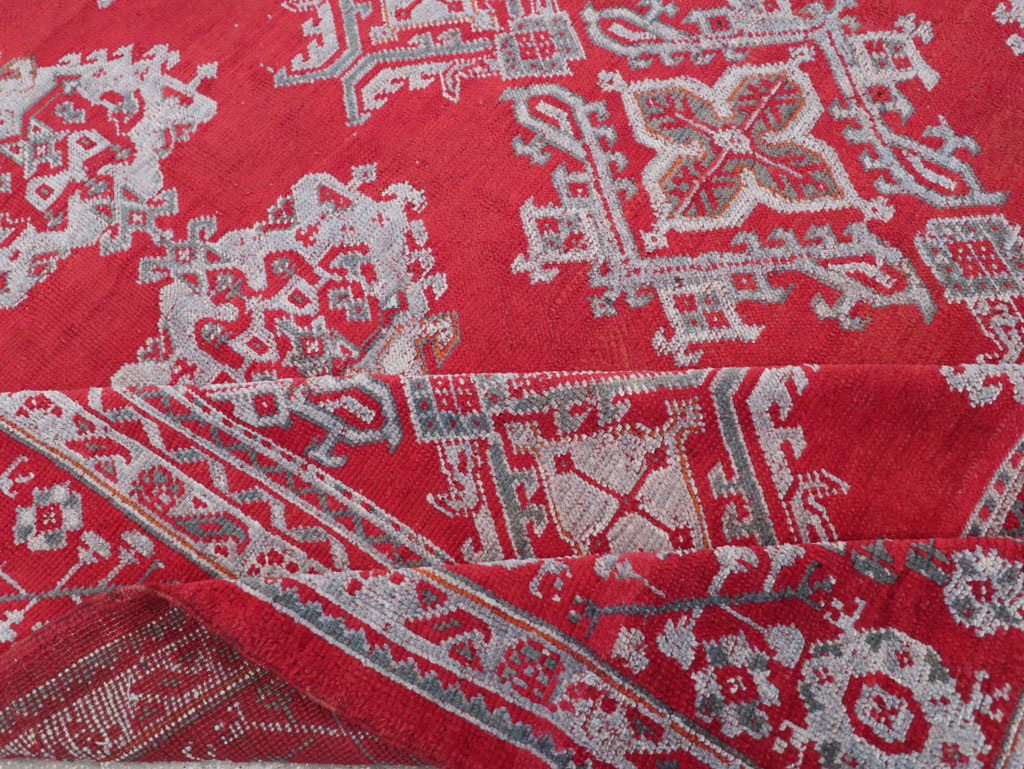 Vintage Turkish Oushak Square Room Size Carpet, No.30618 - Gsblank