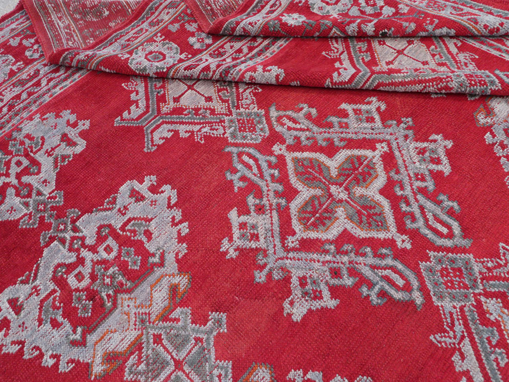 Vintage Turkish Oushak Square Room Size Carpet, No.30618 - Gsblank