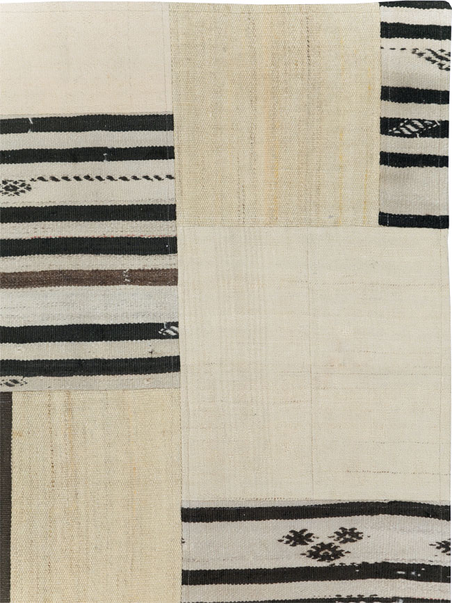 Contemporary Turkish Patchwork Style Flatweave, No.30621 - Gsblank