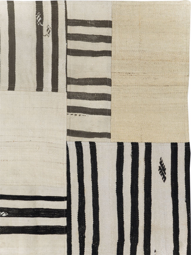 Contemporary Turkish Patchwork Style Flatweave, No.30621 - Gsblank