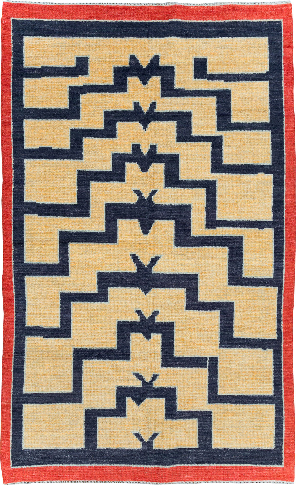 Contemporary Turkish Tulu Accent Rug, No.30627 - Gsblank