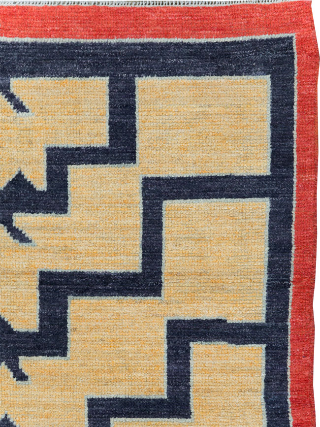 Contemporary Turkish Tulu Accent Rug, No.30627 - Gsblank