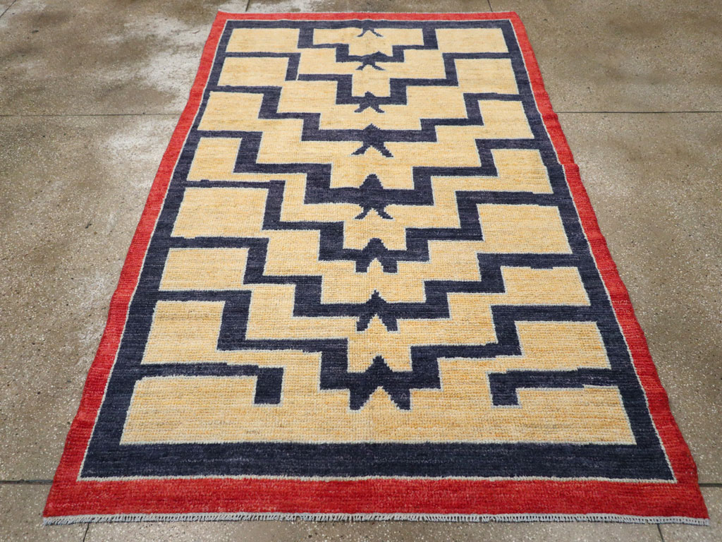 Contemporary Turkish Tulu Accent Rug, No.30627 - Gsblank