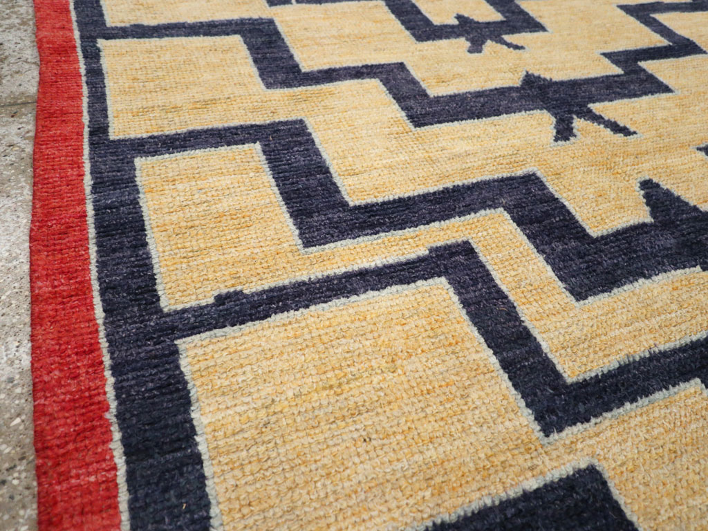 Contemporary Turkish Tulu Accent Rug, No.30627 - Gsblank
