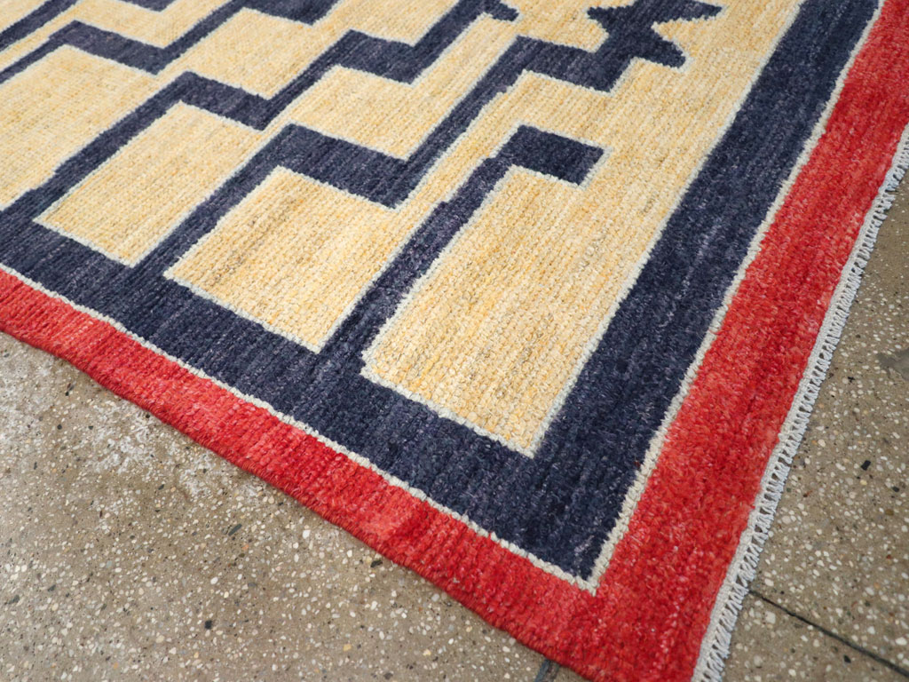 Contemporary Turkish Tulu Accent Rug, No.30627 - Gsblank