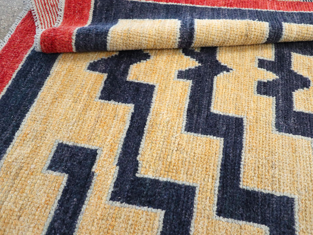 Contemporary Turkish Tulu Accent Rug, No.30627 - Gsblank