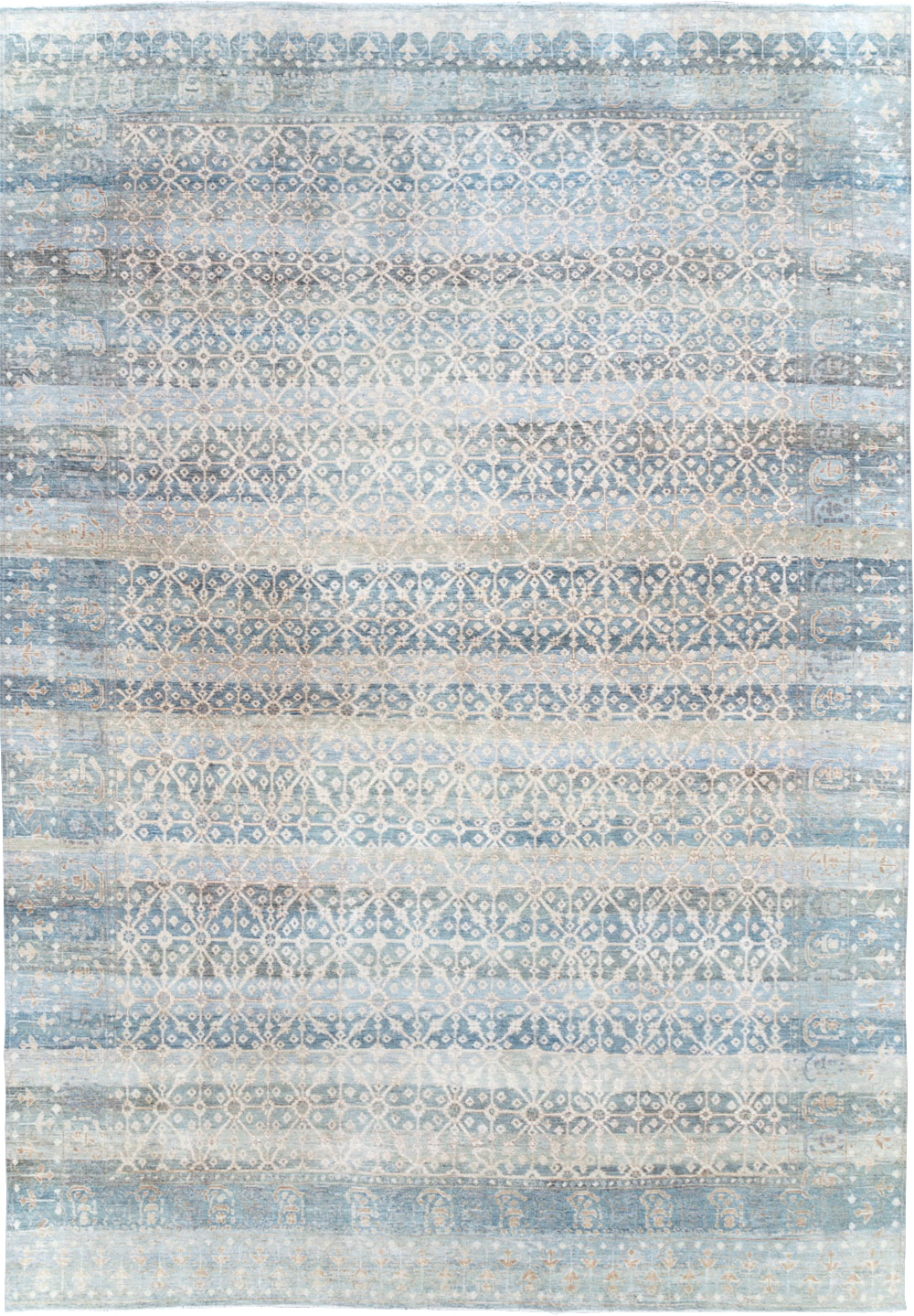 East Turkestan Khotan Inspired Large Turkish Room Size Carpet, No.30628 - Gsblank