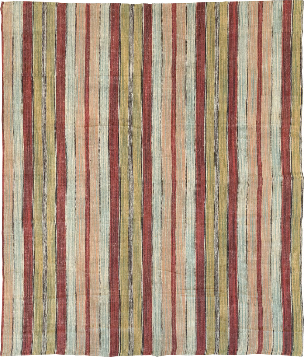 Modern Turkish Flatweave Room Size Carpet, No.30637 - Gsblank