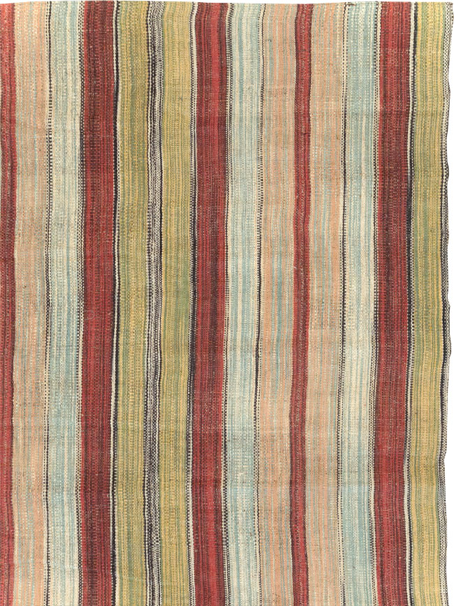 Modern Turkish Flatweave Room Size Carpet, No.30637 - Gsblank