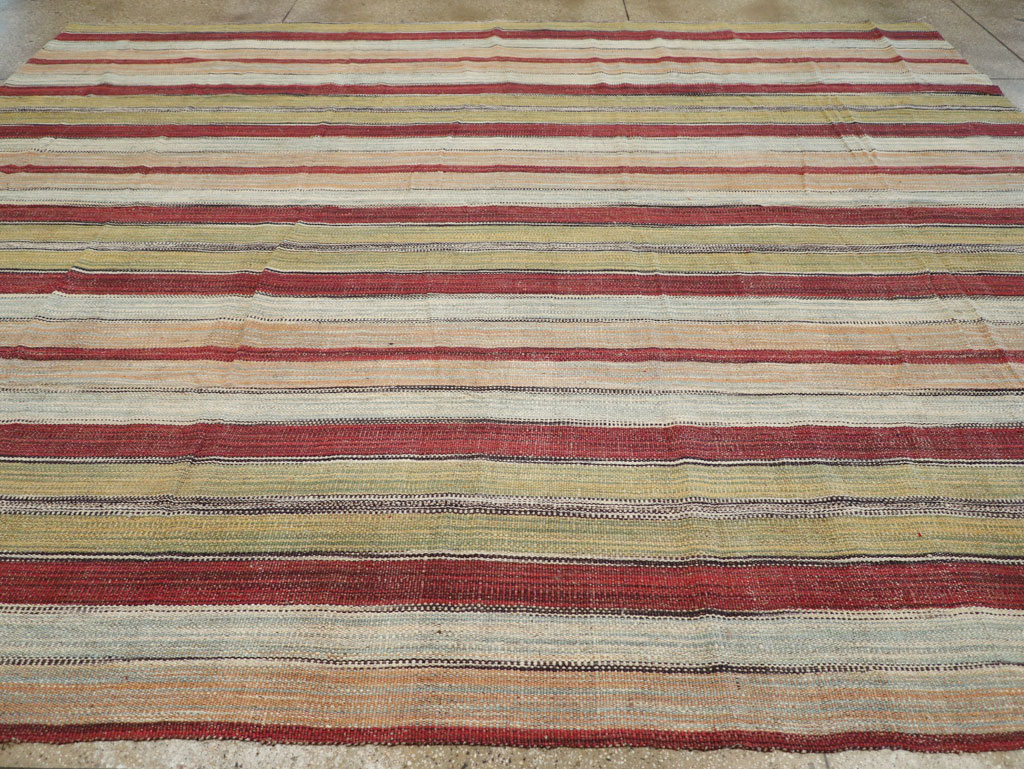 Modern Turkish Flatweave Room Size Carpet, No.30637 - Gsblank