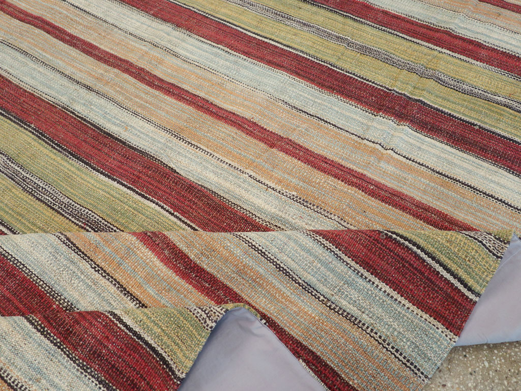 Modern Turkish Flatweave Room Size Carpet, No.30637 - Gsblank