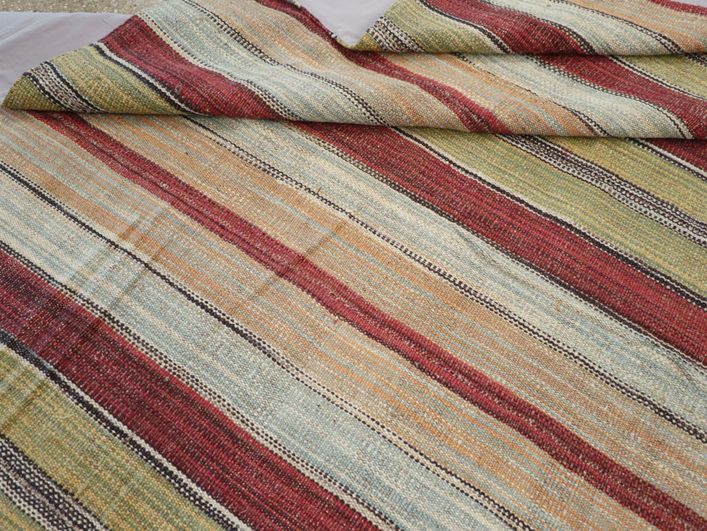 Modern Turkish Flatweave Room Size Carpet, No.30637 - Gsblank