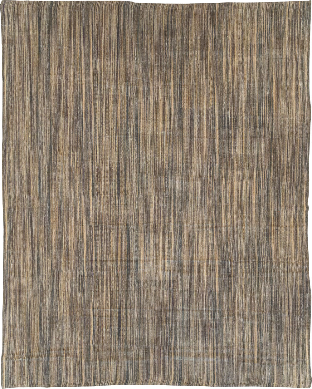 Modern Turkish Flatweave Room Size Carpet, No.30638 - Gsblank