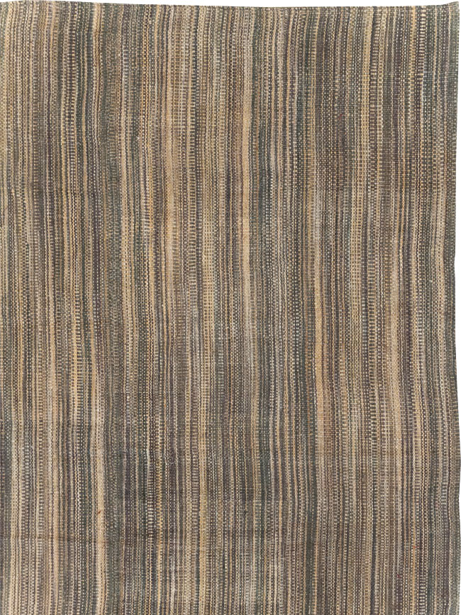 Modern Turkish Flatweave Room Size Carpet, No.30638 - Gsblank
