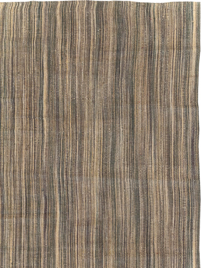 Modern Turkish Flatweave Room Size Carpet, No.30638 - Gsblank