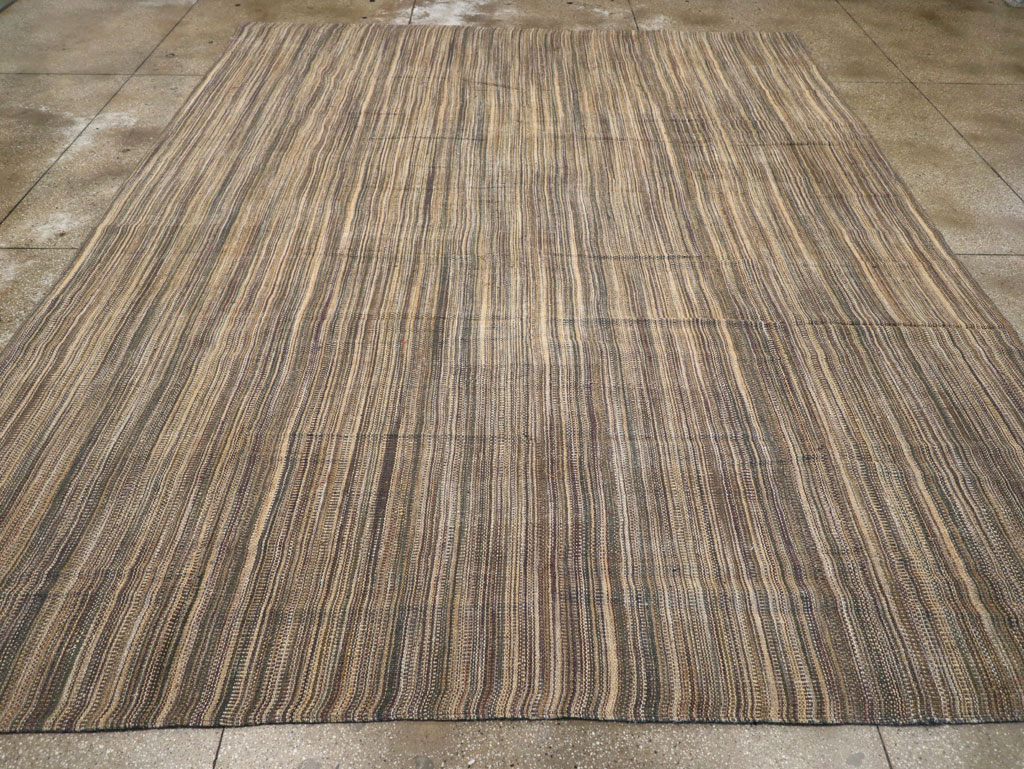 Modern Turkish Flatweave Room Size Carpet, No.30638 - Gsblank