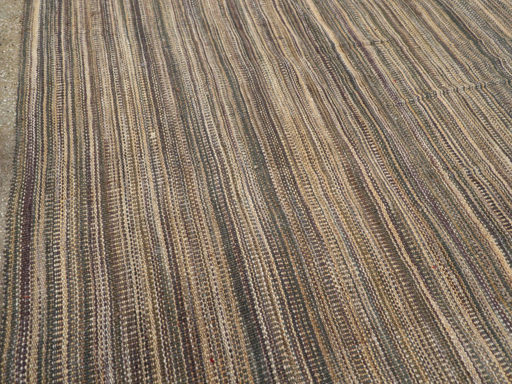 Modern Turkish Flatweave Room Size Carpet, No.30638 - Gsblank