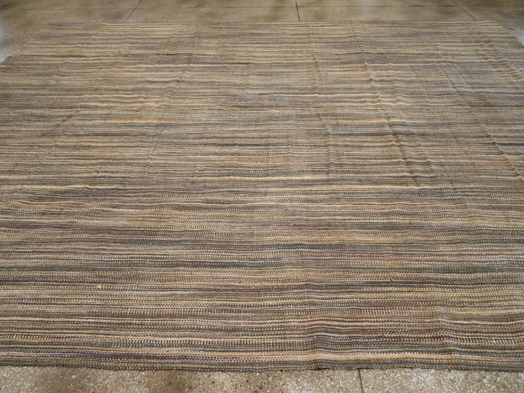 Modern Turkish Flatweave Room Size Carpet, No.30638 - Gsblank