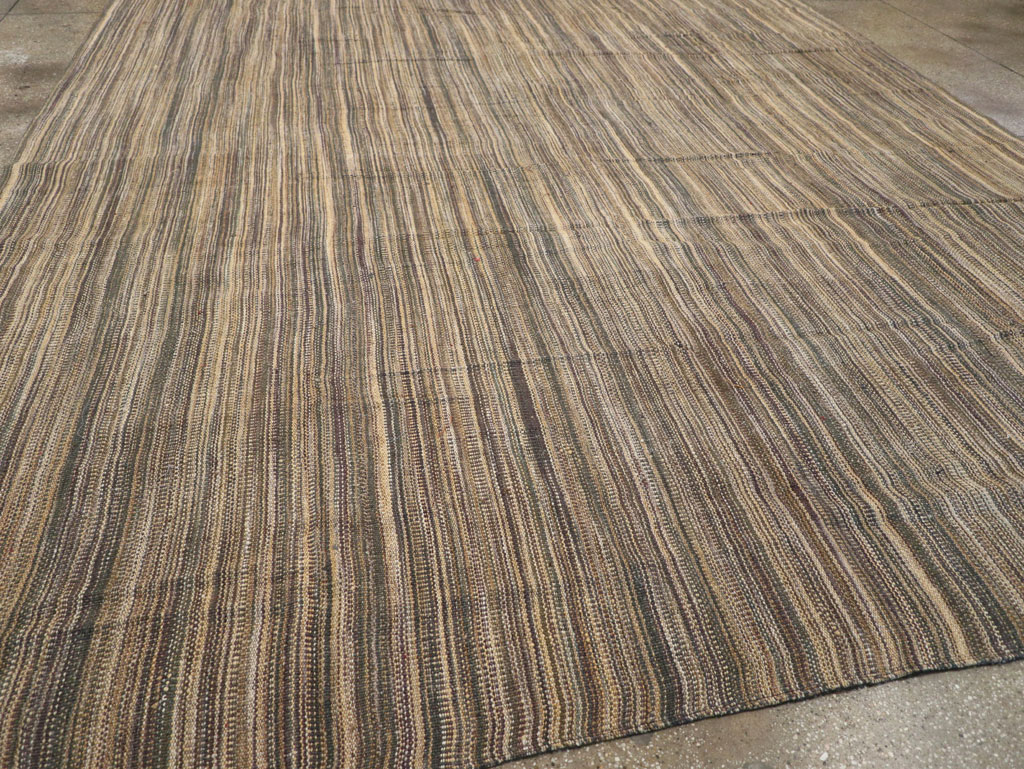 Modern Turkish Flatweave Room Size Carpet, No.30638 - Gsblank