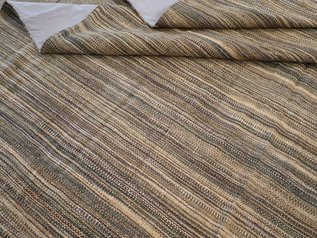 Modern Turkish Flatweave Room Size Carpet, No.30638 - Gsblank