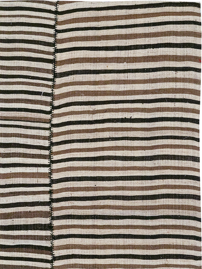 Vintage Persian Flatweave Kilim Room Size Carpet, No.30639 - Gsblank