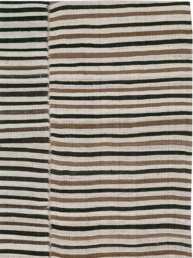 Vintage Persian Flatweave Kilim Room Size Carpet, No.30639 - Gsblank