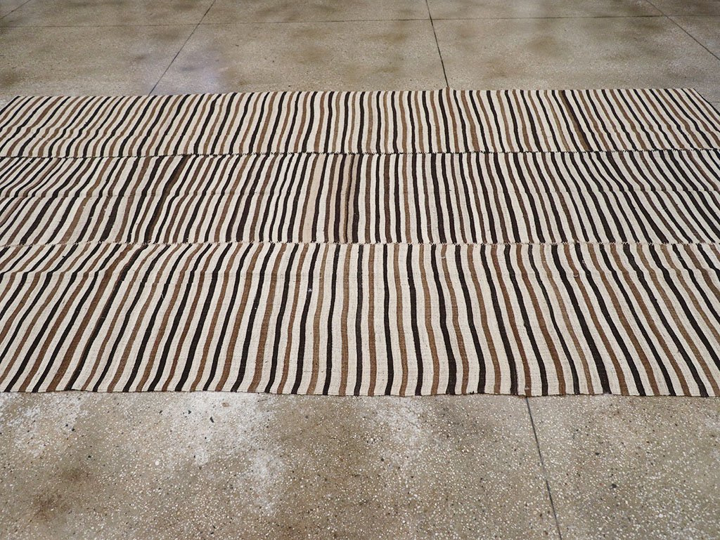 Vintage Persian Flatweave Kilim Room Size Carpet, No.30639 - Gsblank