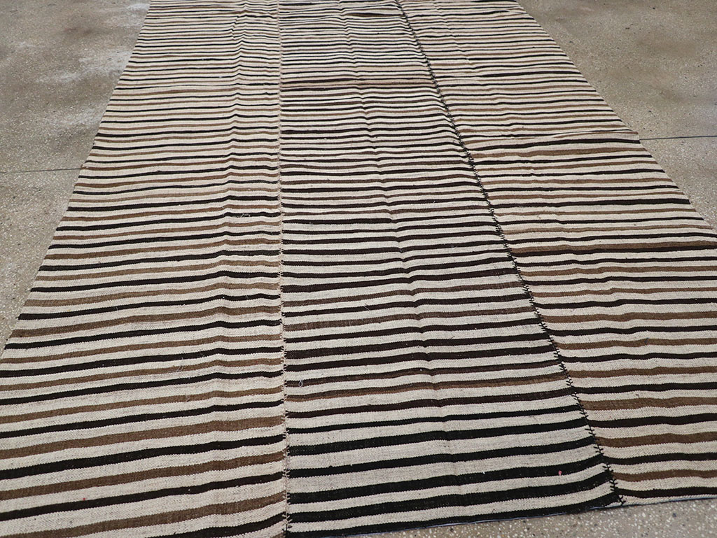 Vintage Persian Flatweave Kilim Room Size Carpet, No.30639 - Gsblank