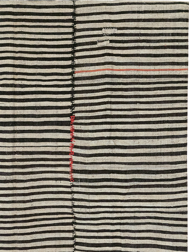 Vintage Persian Flatweave Kilim Gallery Carpet, No.30642 - Gsblank