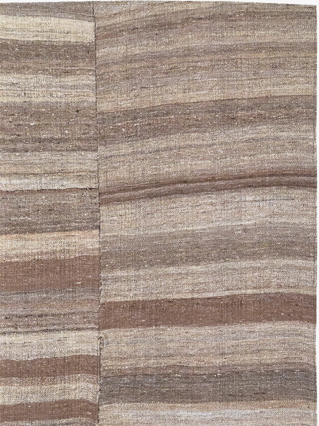 Vintage Turkish Flatweave Kilim Gallery Carpet, No.30653 - Gsblank