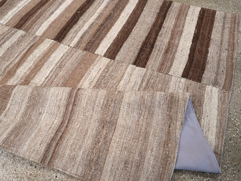 Vintage Turkish Flatweave Kilim Gallery Carpet, No.30653 - Gsblank