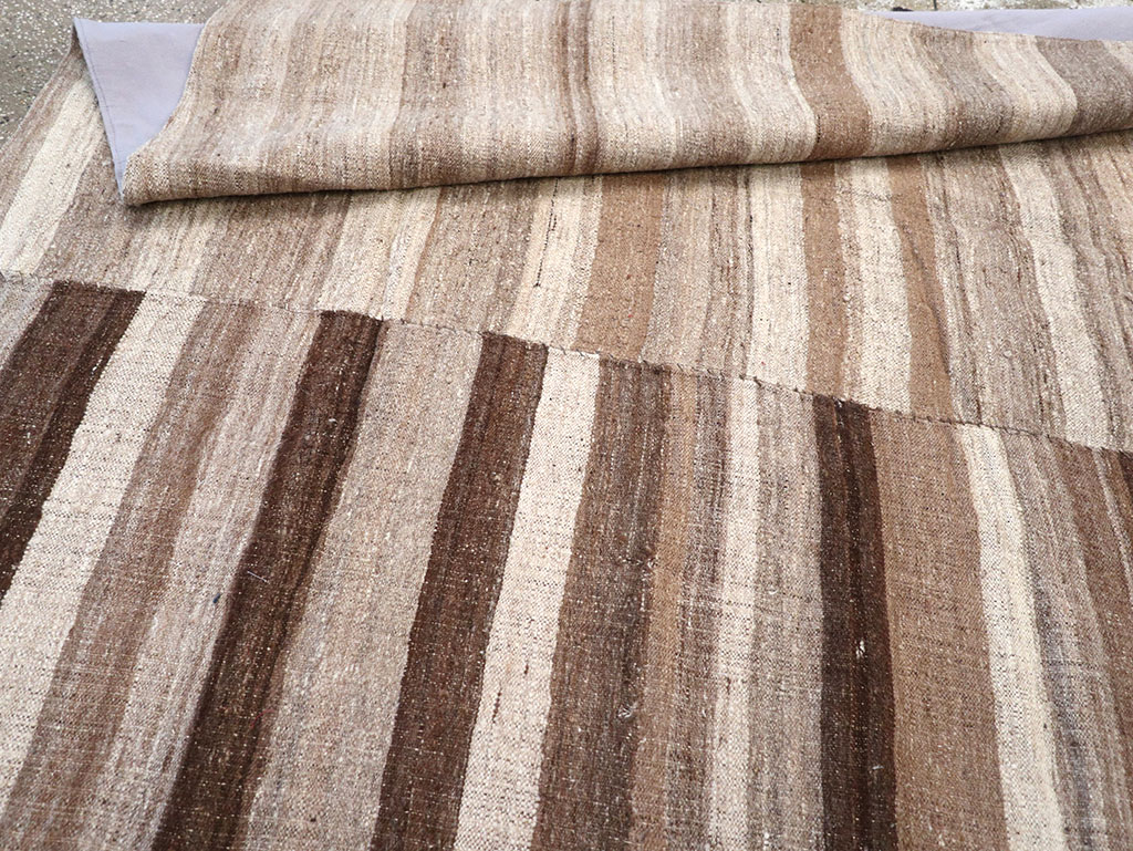 Vintage Turkish Flatweave Kilim Gallery Carpet, No.30653 - Gsblank