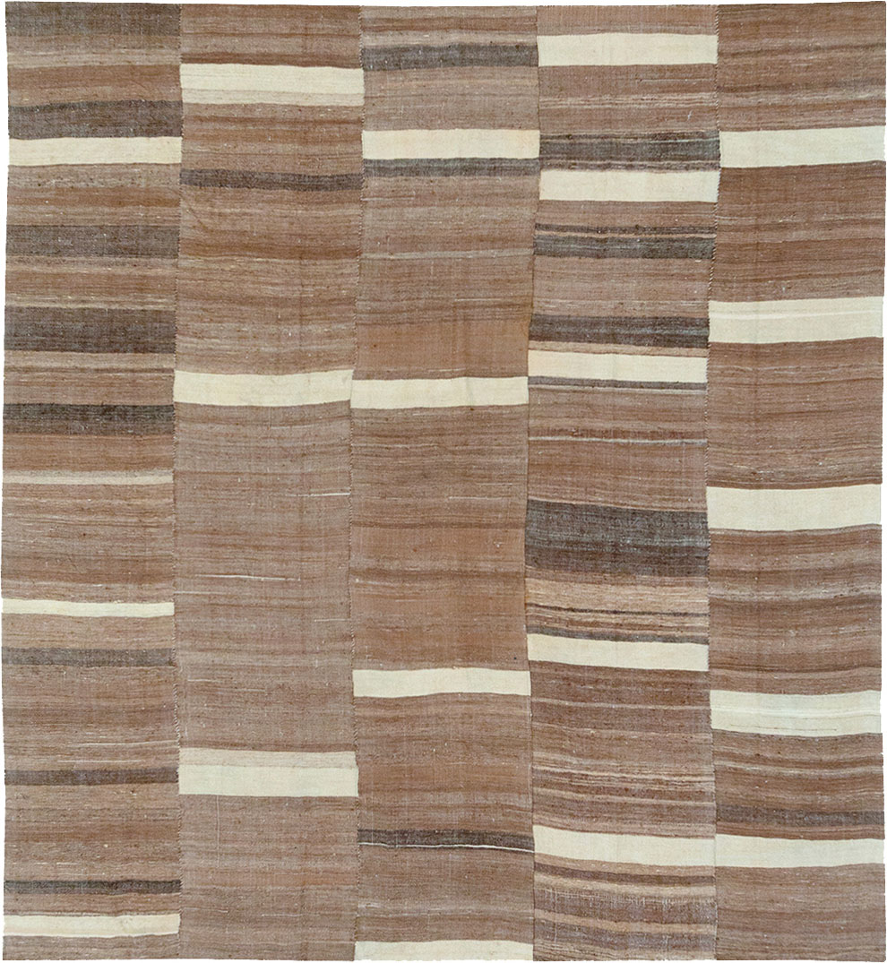 Vintage Turkish Flatweave Kilim Room Size Carpet, No.30654 - Gsblank